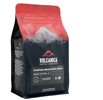 Ethiopian Decaf Coffee, Yirgacheffe, Whole Bean, Swiss Water Processed, Fresh Roasted, 16-ounce
