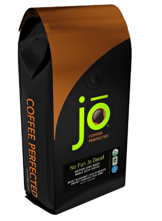 NO FUN JO DECAF: 2 lb, Organic Decaf Coffee, Whole Bean, Swiss Water Process, Fair Trade Certified, Medium Dark Roast, 100% Arabica Coffee, Great for Espresso, Chemical Gluten Free by Jo Coffee®