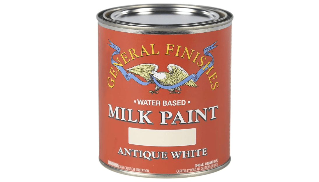 General Finishes Water Based Milk Paint, 1 Pint, Antique White
