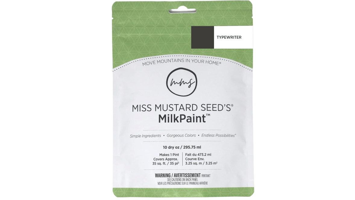 Miss Mustard Seed's MilkPaint for Furniture, Wood, Cabinets, Walls, Brick, and Stone, Water Based, All Natural, Eco Friendly, Organic, No VOCs (Typewriter, Pint)

