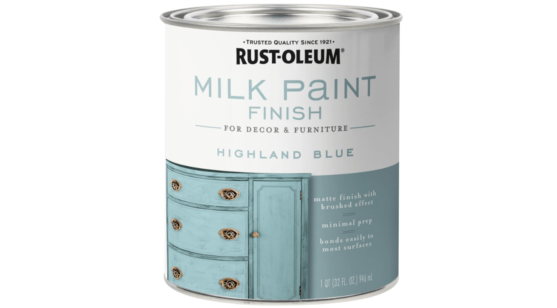 Rust-Oleum 331050 Milk Paint Finish, Quart, Highland Blue 32 Fl Oz (Pack of 1)
