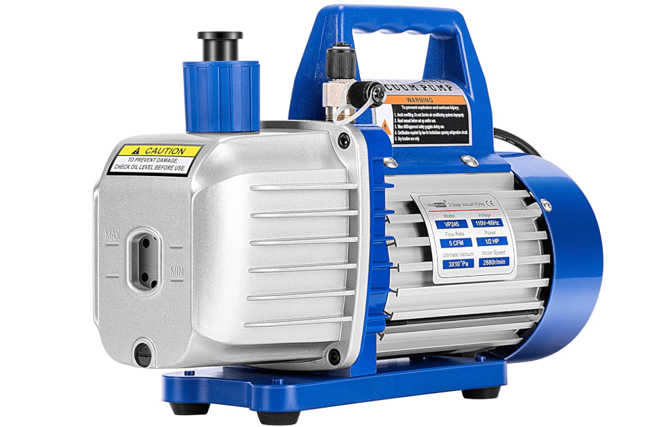 VIVOHOME 110V 1/2 HP 5 CFM Dual Stage Rotary Vane HVAC Air Vacuum Pump with Oil Bottle 