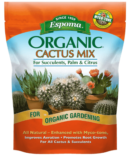 Espoma Organic Cactus Potting Soil Mix, Natural & Organic Soil for Cactus, Succulent, Palm, and Citrus grown in containers both indoors and outdoors, 4 qt, Case of 12