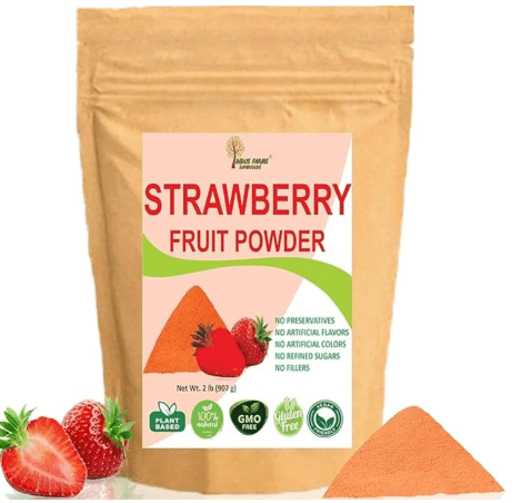 Indus Farms Superfoods Strawberry Whole Fruit Powder, 2 LB - Nutritious & Versatile - Perfect for Baking, Natural Food Flavoring, Smoothies, Chocolates, GMO-Free