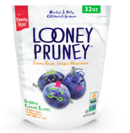 Looney Pruney Organic Pitted Dried Prunes for the Entire Family | Always California-Grown | Kosher | No Added Sugar & No Preservatives