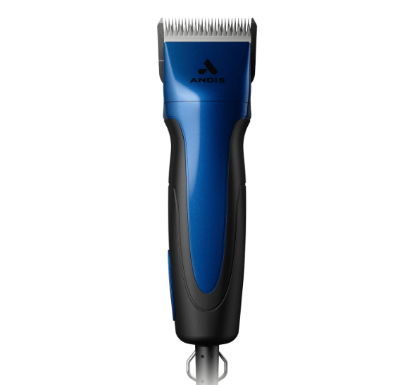 Andis 68520 Excel Professional 5-Speed Detachable Blade Clipper Kit - Animal/Dog Grooming, Rotary Motor, Soft-Grip Anti-Slip Housing, 14-Inch Cord, for All Coats & Breeds, SMC, Blue

