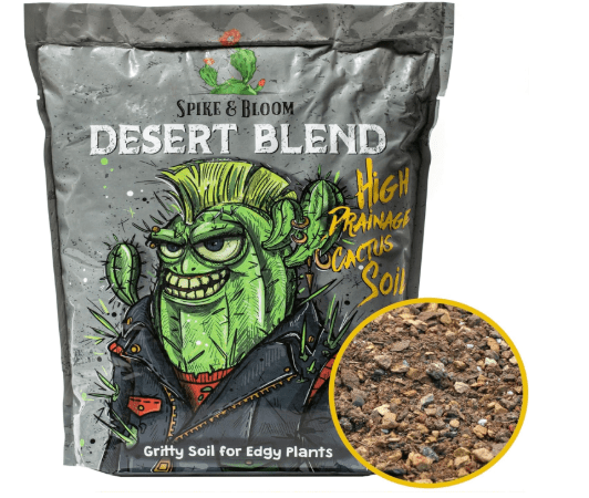 High Drainage Cactus Soil Potting Mix with Mycorrhizal Fungi - 8 Pounds / 4 Quarts of Soil for Succulents and Cactus - Slightly Acidic, Gritty Soil for Healthy Indoor Plants 