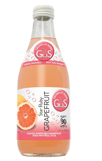 GuS Grown-Up Soda, Star Ruby Grapefruit, 12 Fl Oz