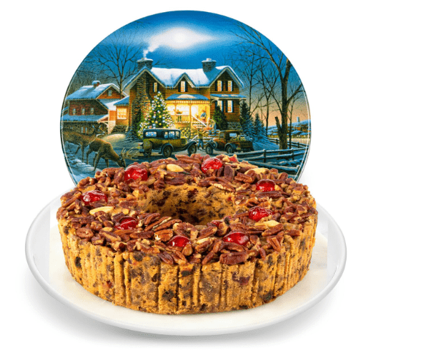 Beatrice Bakery Co. Original Fruitcake in Holiday Tin, Grandma's Old Fashioned Fruit and Nut Freshly Made, Brandy, Bourbon and Rum Fruitcake,