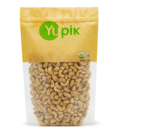 Yupik Organic Raw Cashews, 2.2 lb (35.2 oz), Pack of 6, Kosher, Gluten-Free, Non-GMO, Vegan, Whole Nuts, Unsalted, Unroasted, Source of Protein & Iron,