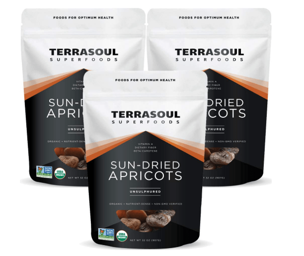 Terrasoul Superfoods Organic Apricots, 6 Lbs (3 Pack) - Sun-dried | Unsulphured | Fiber