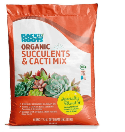 Back to The Roots 100% Organic Succulent & Cacti Mix (Value 25 Quart) | Made in The USA
