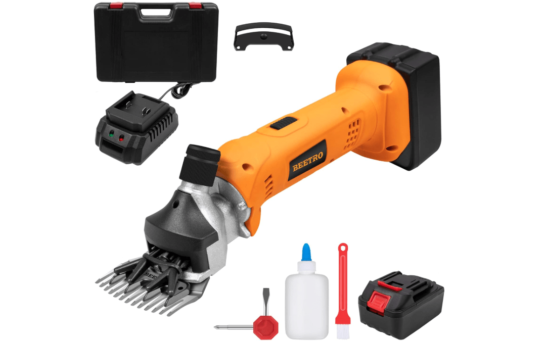 BEETRO 280W Cordless Electric Professional Sheep Shears, 21V Rechargeable Sheep Clipper, Shaving Fur Wool for Sheep Alpacas Goats
