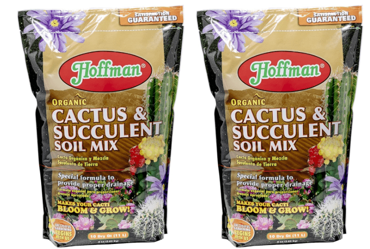 Hoffman 10410 Organic Cactus and Succulent Soil Mix, 10 Quarts, 2 Pack