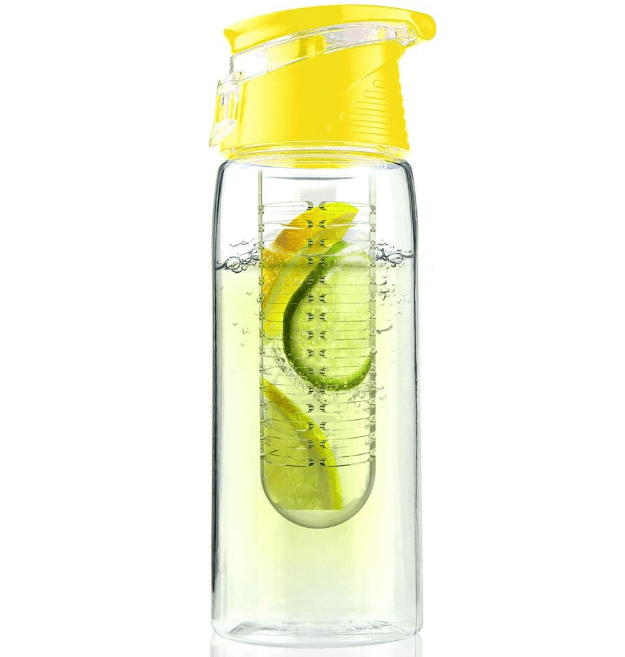 Asobu Flavor It Infuser Water Bottle Pure Fruit Flavour 2 Go, Yellow ,20 oz
