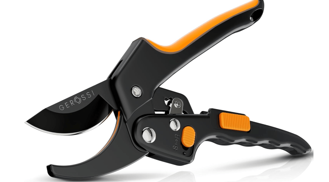 Ratchet Pruning Shears for Gardening Heavy Duty - Increases Cutting Power 3x - Perfect Ratchet Pruners for Weak Hands & Arthritis- 8” Anvil Garden Clippers - w/Extra Sharp Blade for Effortless Cutting

