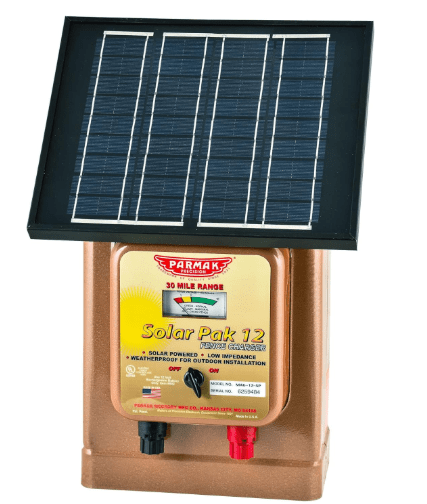 Parmak Magnum Solar-Pak 12 Low Impedance 12 Volt Battery Operated 30 Mile Range Electric Fence Charger MAG12-SP