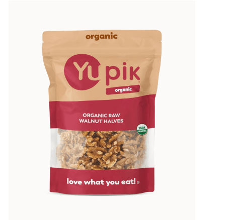 Yupik Organic Raw California Walnuts, Halves, 2.2 lb (35.2 oz), Kosher, Gluten-Free, Non-GMO, Vegan, Half Nuts, Unsalted, Unroasted, Source of Omegas,