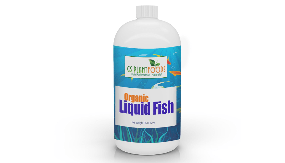 GS Plant Foods Organic Liquid Fish Fertilizer - Natures Growth Boost, OMRI-Certified, Hydrolyzed, Fish-Based, Organic Gardening Solution, 1 Quart 