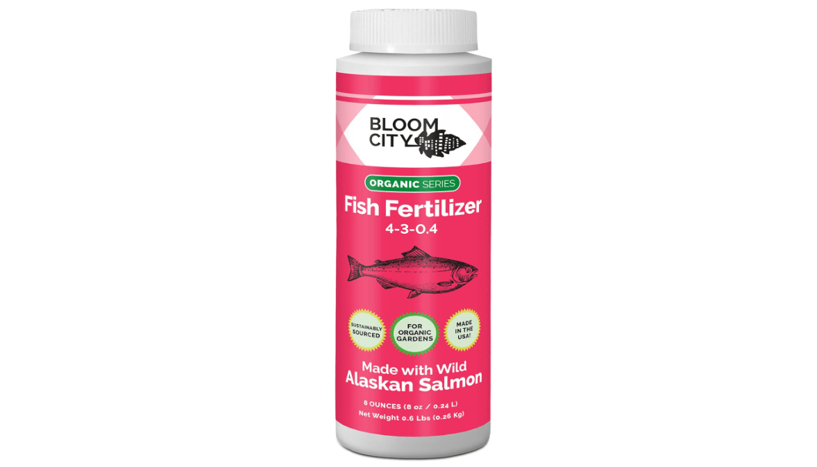 Bloom City Organic Wild Fish Fertilizer and Plant Supplement, Great for Roots and Soil, Made from Sustainable Salmon, 1/2 Pint (8 oz)
