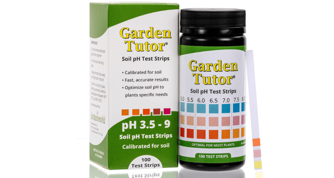 Garden Tutor Soil pH Test Kit – 100 Strips with AI-Powered Web Reader – Accurate Testing for Lawn, Garden & Compost – pH 3.5–9
