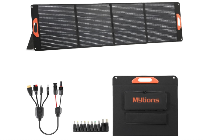 200W Portable Solar Panel for Power Station, Compatible with Jackery, Ecoflow, Bluetti, Anker and More Portable Power Stations, 23.5% High Efficiency, Weatherproof for Camping, RV, Emergency Power