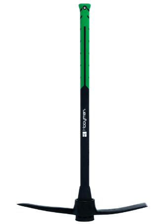 Hooyman Pick Mattock with Heavy Duty Forged Head Construction, Solid Fiberglass Core, Ergonomic No-Slip H-Grip Handle, Garden Pick Axe, and Adze Hoe for Gardening, Landscaping, Yard Work, and Outdoors