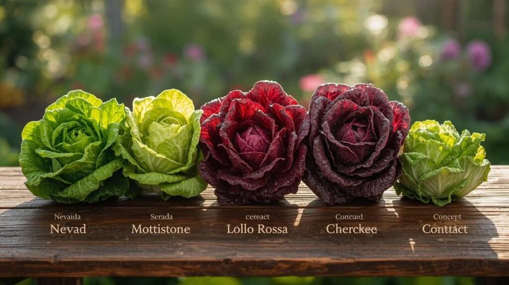 Top 5 Batavia lettuce varieties for aquaponics: Nevada, Mottistone, Lollo Rossa, Cherokee, Concept