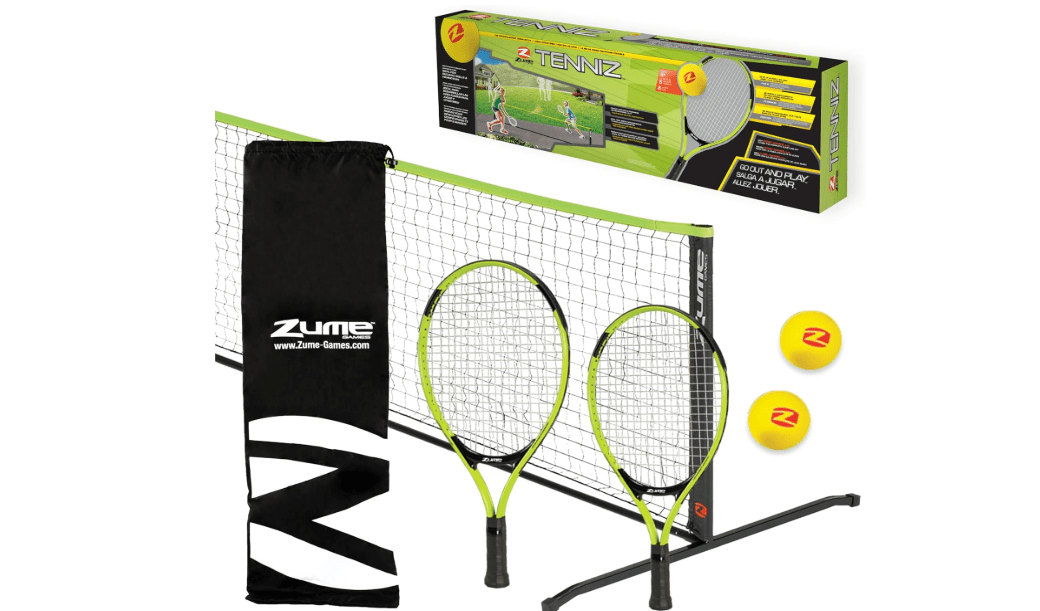 Portable Badminton Set with Net, 4 Rackets, Shuttlecocks & Carrying Case – Outdoor Lawn Game for Backyard, Beach, or Park – Easy Setup, No Tools Required
