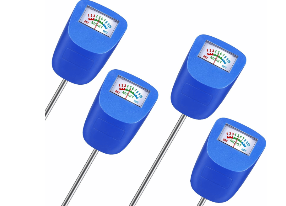 XLUX Soil Moisture Meter, Plant Water Monitor, Hygrometer Sensor for Gardening, Farming, Flower Pot, Indoor and Outdoor, 4 Pack 