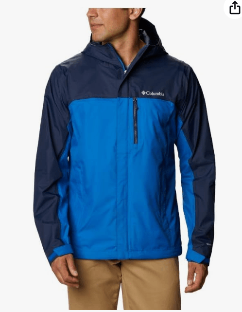 Columbia Rain Jacket, Pouring Adventure II, Men
