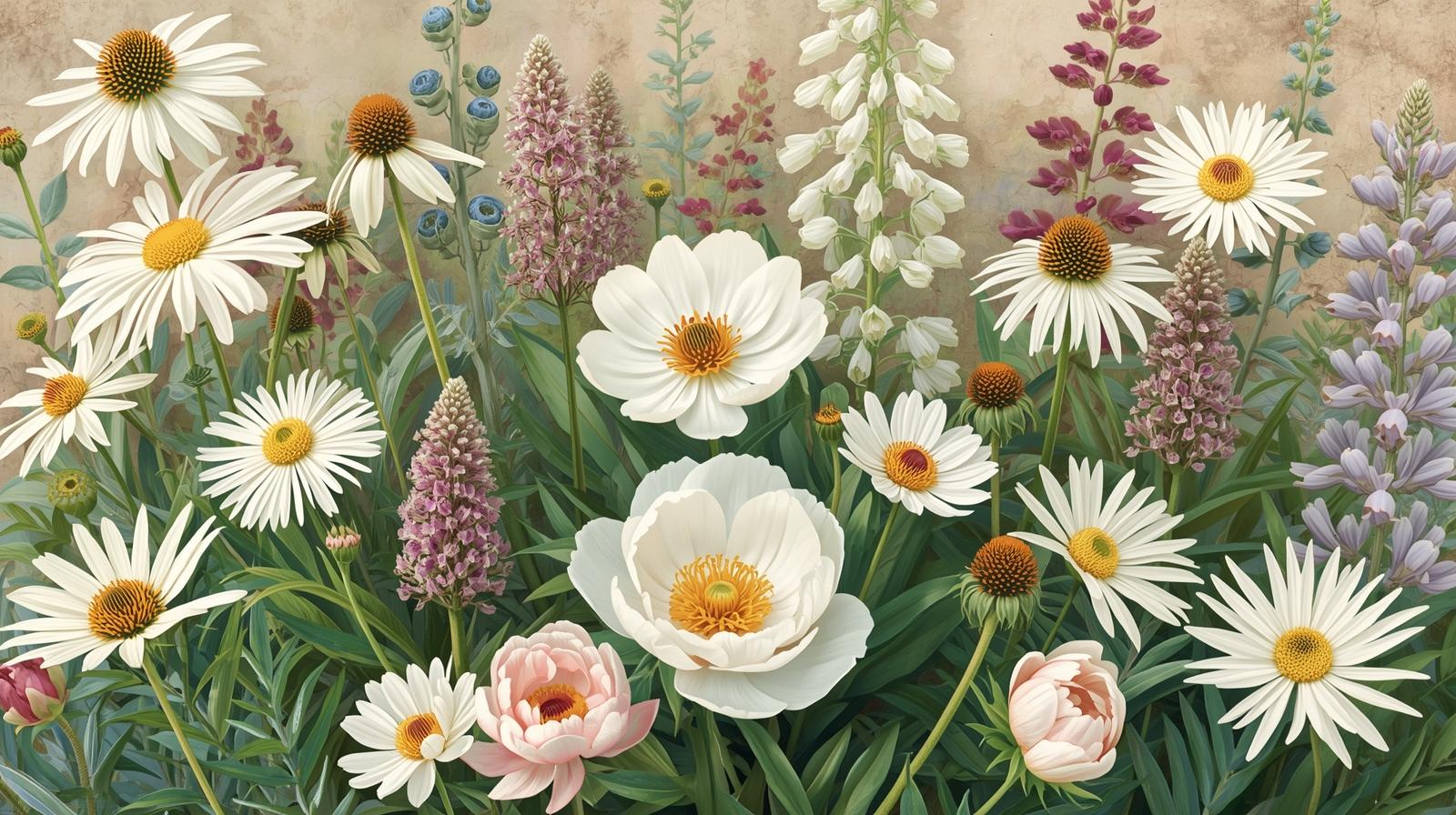 Overview of top 10 perennial plants with white flowers showcasing variety and beauty.