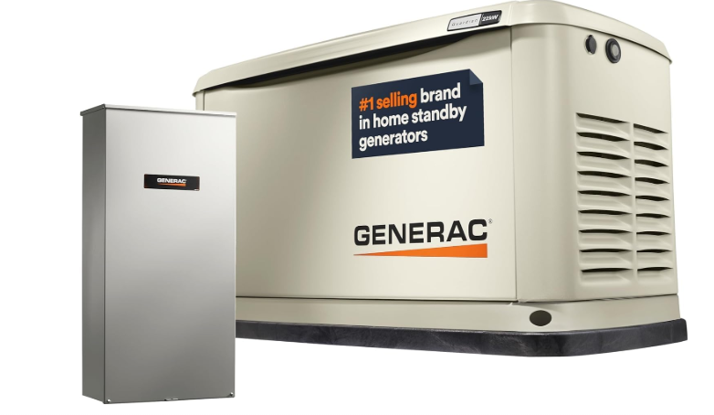 Generac Guardian 22kW Home Standby Generator with 200 Amp Transfer Switch - Automatic Whole House Backup Power for Storms, Emergencies, and Outages, WiFi Enabled, Runs on Natural Gas or Liquid Propane