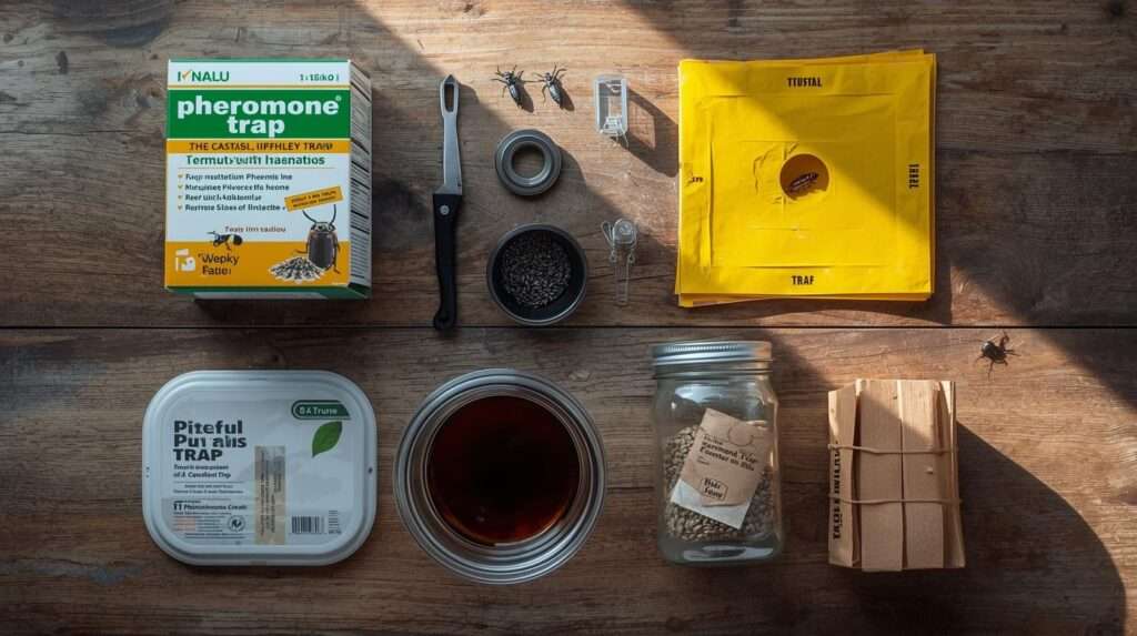 Comparison of different weevil trap types for home and farm natural pest control