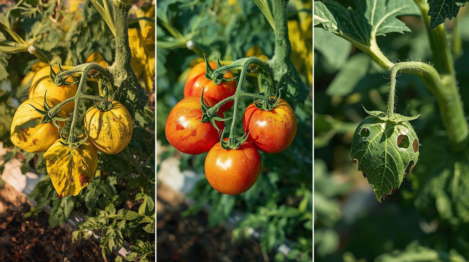 Common raised bed gardening issues like yellow leaves, nutrient deficiencies, and pests on vegetables.