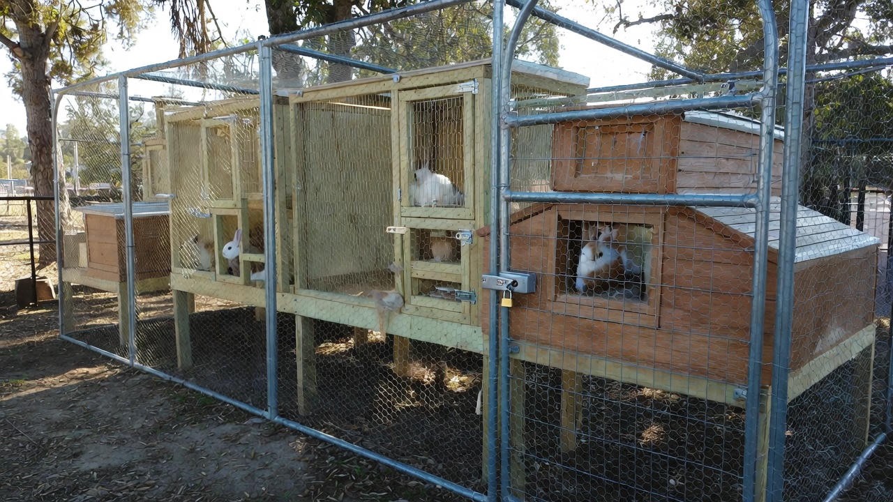  Predator-proof housing for rabbits and chickens on homesteads