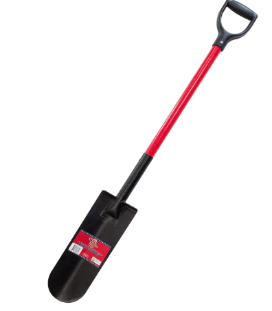 BULLY TOOLS 82535 12 Ga. 14" Drain Spade. Fiberglass Dgrip Handle.