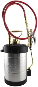 B&G - Primeline 1 Gallon Stainless Steel Sprayer (N124-S) - Extenda-Ban Valve - 9" Brass Extension - 4-Way Tip - Durable, Precise, Field Repairable
