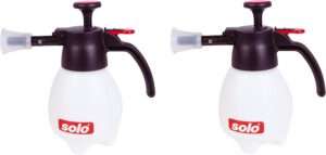 Solo 418 One-Hand Pressure Sprayer, 1-Liter, Ergonomic Grip for Gardening, Fertilizing, Cleaning & General Use Spraying (Pack of 2)