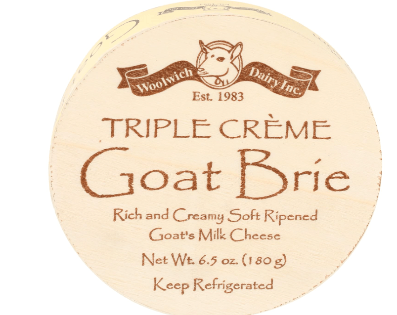 Woolwich Dairy, Triple Creme Goat Brie, 6.6 Ounce
