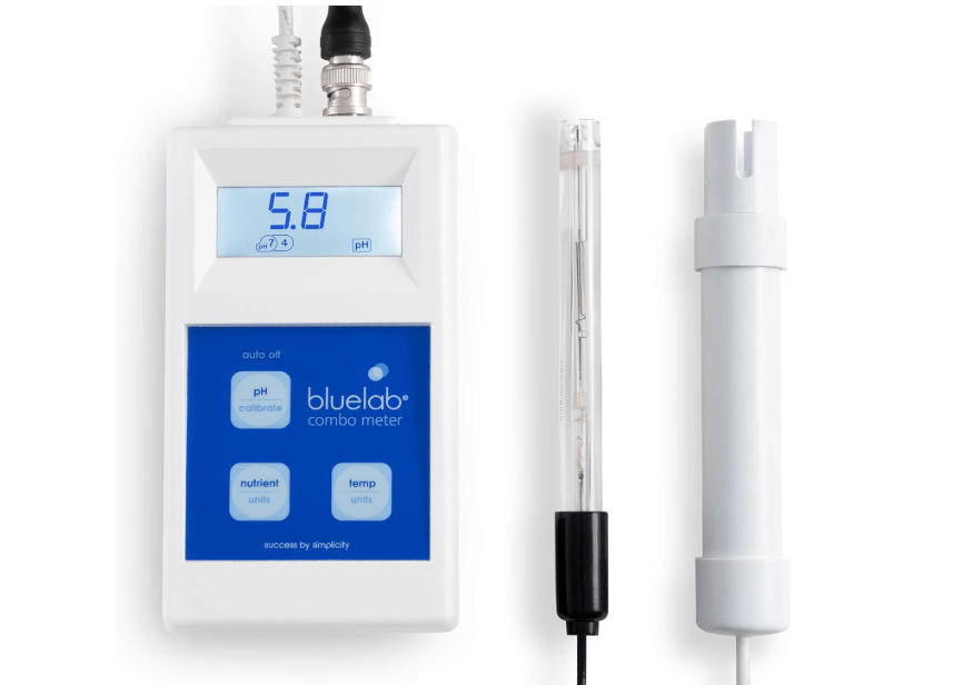 Bluelab Combo Meter for pH, Temperature & Conductivity in Water - Easy Calibration, Digital EC/TDS/PPM Tester for Hydroponics & Indoor Plants (METCOM)
