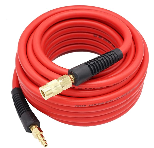 YOTOO Hybrid Air Hose (3/8" x 50 ft, Red)