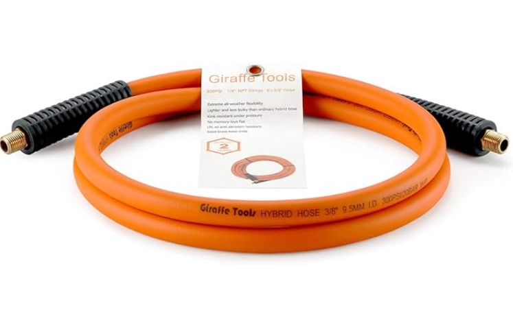Giraffe Tools Hybrid Lead-In Air Hose (3/8" x 6-10 ft variants)