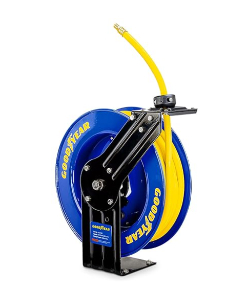 Goodyear Retractable Air Hose Reel (3/8" x 50 ft SBR Rubber)