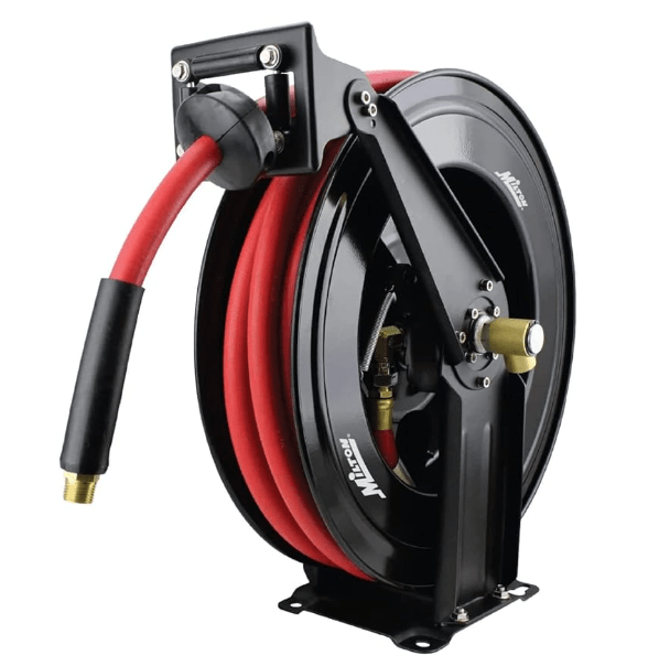 Milton Dual Arm Retractable Air Hose Reel (3/8" or 1/2" Rubber)