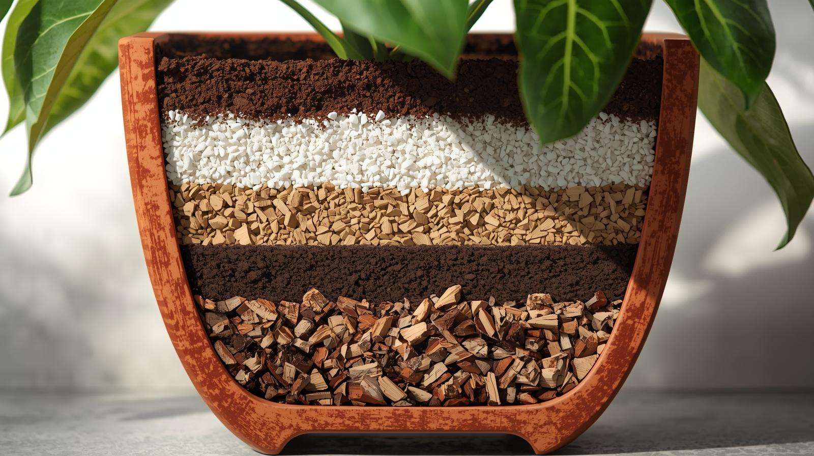 Well-draining soil mix that improves fiddle leaf fertilizer absorption