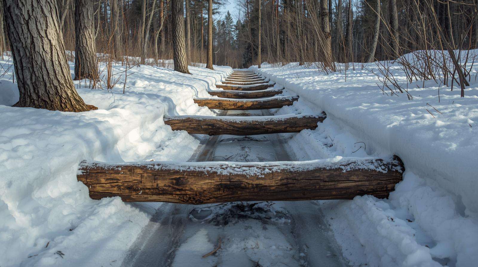 Erosion control measures using slash on winter skid trails in agroforestry woods