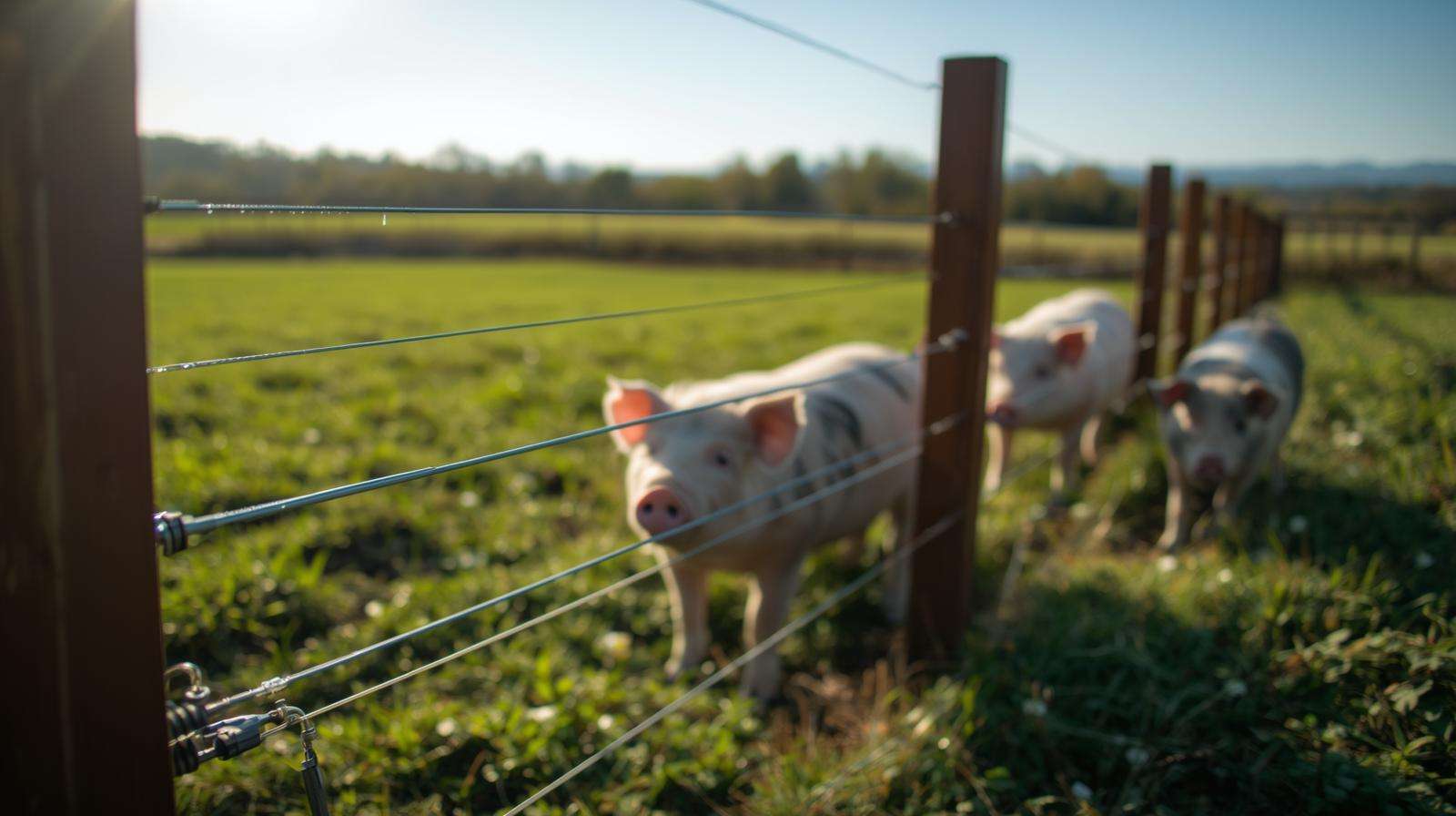 Electric fencing for keeping pigs on small US properties