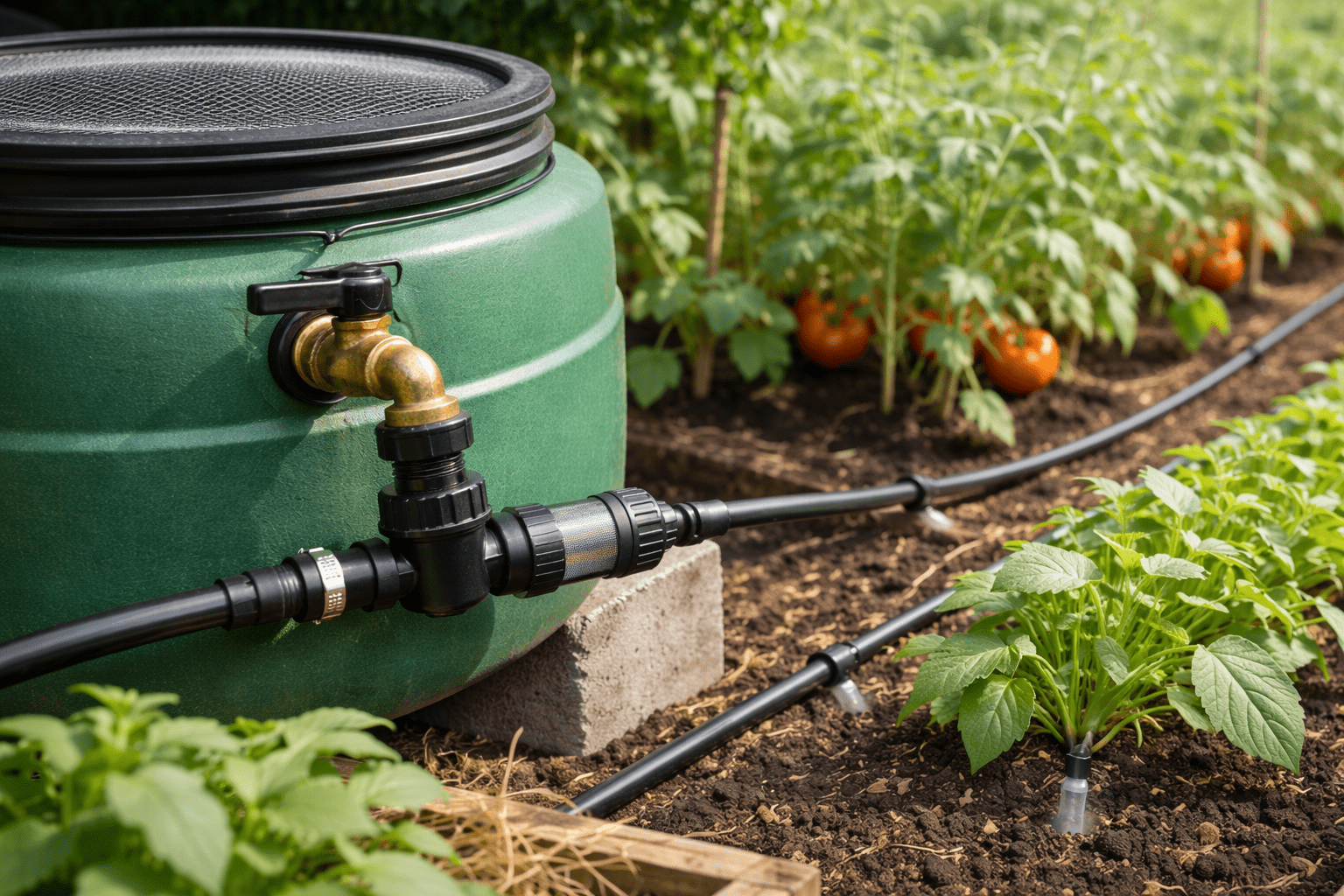  Maintaining drip irrigation from rain barrels for long-term garden use