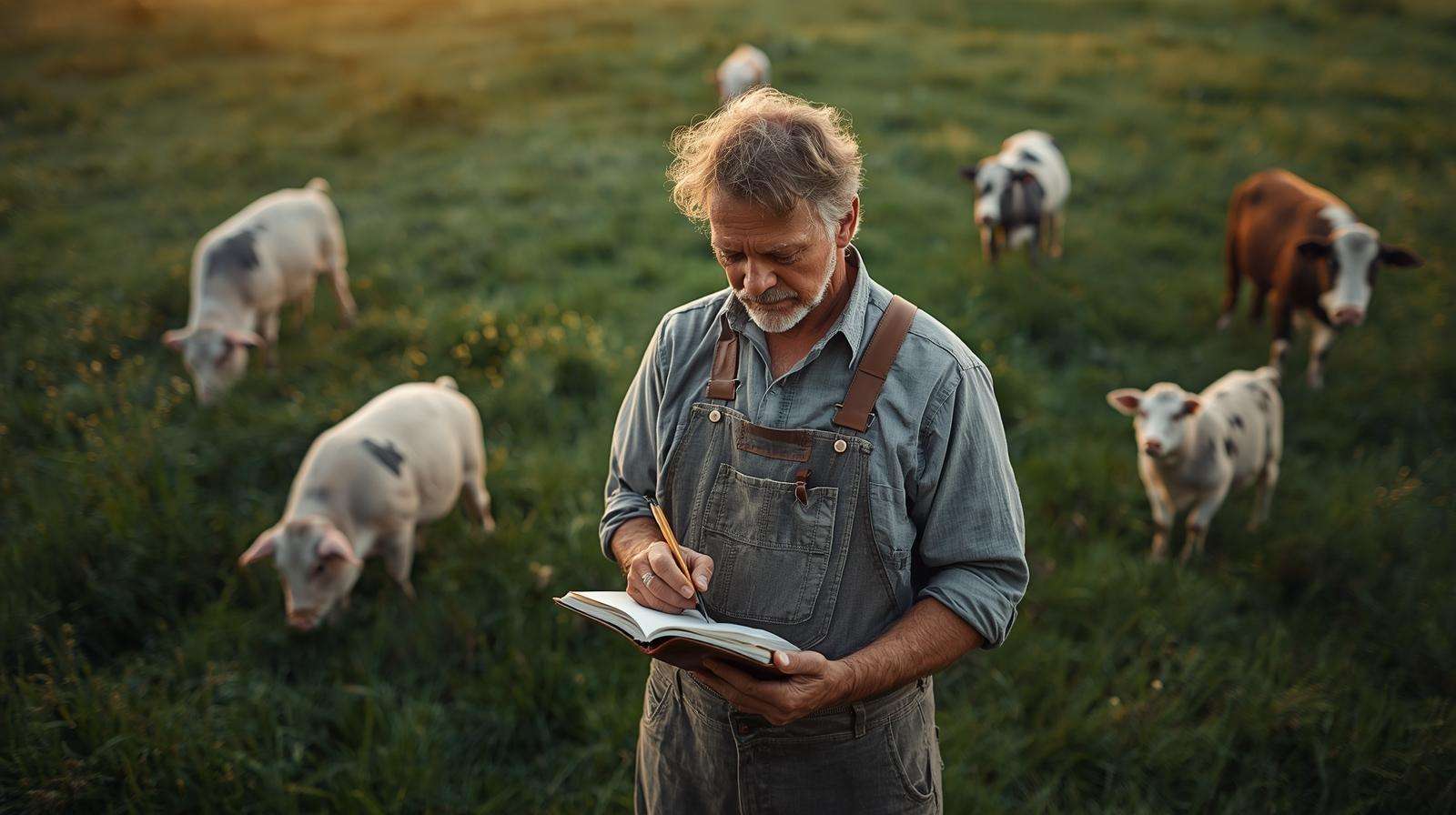 Farmer monitoring behavior and health in mixed herds with pigs, cows, and sheep